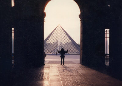 Arriving at the Louvre Museum- Paris, France