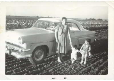 Luz and Leticia holding me up -1962